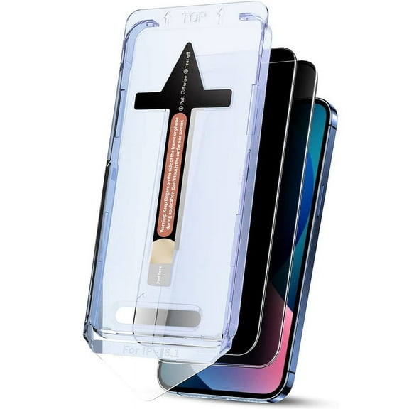 (2 Pack) Privacy Screen Protector Compatible with iPhone 13 Pro, 9H Tempered Glass Screen Film Guard for iPhone 13 Pro 6.1 Inch 2021, Case Friendly, Bubble-Free