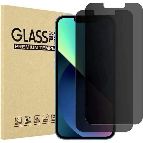 (2 Pack)Privacy Screen Protector Compatible with iPhone 13 / iPhone 13 Pro, 9H Tempered Glass Screen Film Guard for iPhone 13/13 Pro 6.1 Inch 2021, Case Friendly, Bubble-Free