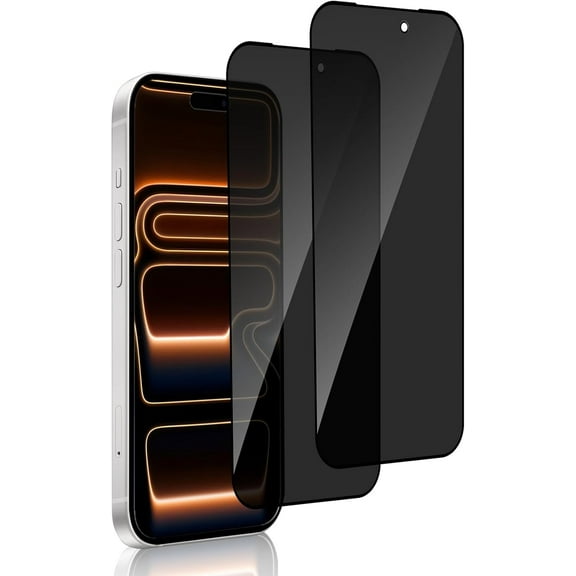 2 Pack Privacy Screen Protector Compatible with iPhone 17 Pro Max, Tempered Glass with Smooth Comfort-Touch, 9H Protection Film Case Friendly, Bubble-Free
