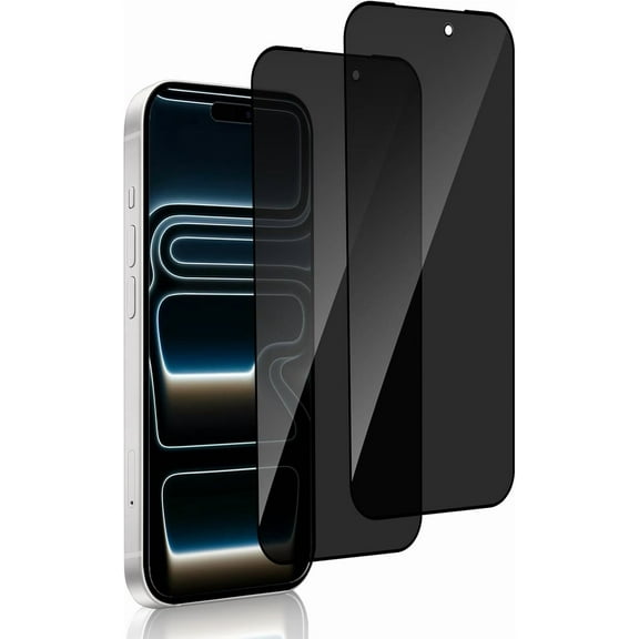 2 Pack Privacy Screen Protector Compatible with iPhone 17 Pro, Tempered Glass with Smooth Comfort-Touch, 9H Protection Film Case Friendly, Bubble-Free