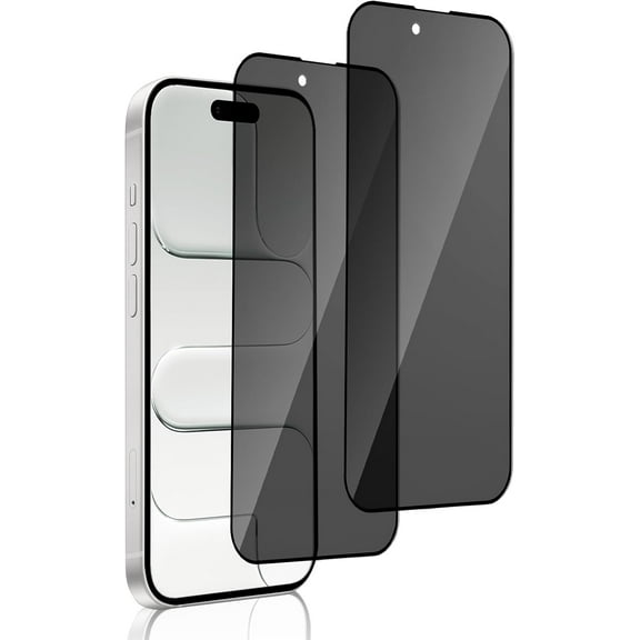 2 Pack Privacy Screen Protector Compatible with iPhone Air, Anti-Spy Tempered Glass Smooth Comfort-Touch, 9H Protection Film 17 Air 6.6 inch