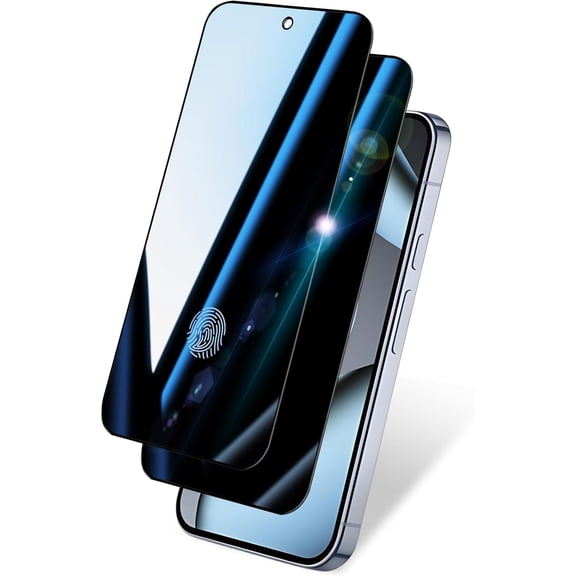 2 Pack Privacy Screen Protector for Google Pixel 10/10 Pro |Anti-Spy Tempered Glass with Fingerprint Unlock Support, Anti-Scratch, 9H Hardness & Easy Installation