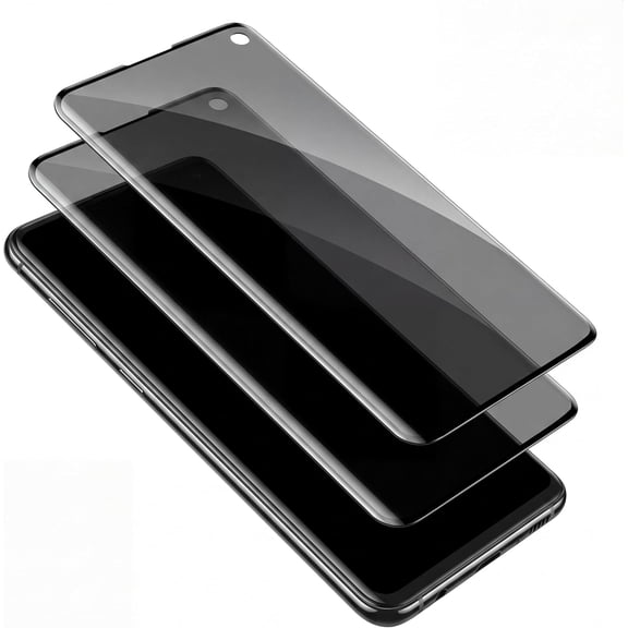 for 2 Pack Privacy Screen Protector for Samsung Galaxy S10 [Anti-Spy Tempered Glass] [Fingerprint Unlock Support], Anti-Scratch, Bubble-Free, Easy Install 9H Glass for Galaxy S10 (6.1 Inch)