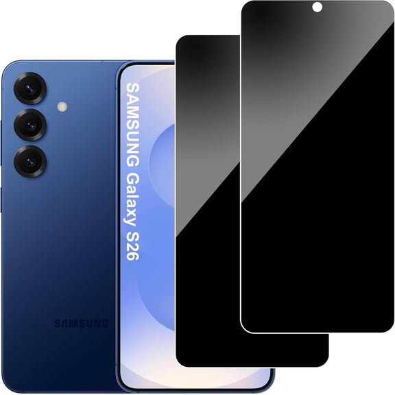 for [2 Pack Privacy Screen Protector for Samsung Galaxy S26, 9H Hardness [HD Clarity] Anti-Scratch Tempered Glass Screen Film,Easy Installation,Bubble Free