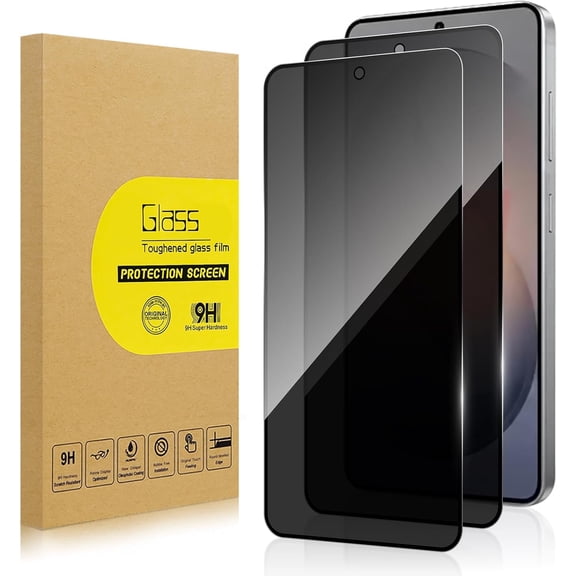 2 Pack Privacy Screen Protector for Samsung Galaxy S26 [Anti-Spy Tempered Glass][Fingerprint Unlock Support], Anti-Scratch, Bubble-Free,Protective 9H Glass for Samsung Galaxy S26
