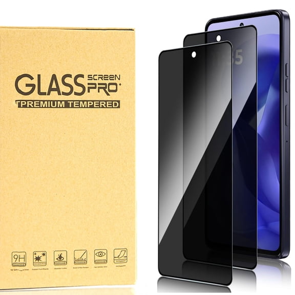 2-Pack Privacy Screen Protector for Moto G 2025/2026 & Moto G Play 2026, Anti-Spy & Anti-Glare, Easy Installation with Case Friendly Design