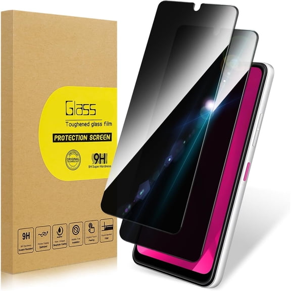 2 Pack Privacy Screen Protector for T-mobile Revvl 7|Anti-Spy Tempered Glass Anti-Scratch, 9H Hardness & Easy Installation
