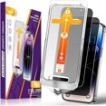 thumbnail image 1 of -2 Pack Privacy Screen Protector for iPhone 14 Pro 6.1 inch, Anti Spy Private Tempered Film for iPhone 14 Pro Full Coverage Edge with Easy Install Tray Kit, Bubble Free,Case Friendly, 1 of 1