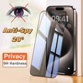 thumbnail image 1 of 2 Pack Privacy Screen Protector for iPhone 15 Pro Max [6.7 inch], Camera Lens Protector, Anti-Spy Tempered Glass Film [9H Hardness], Dynamic Island Compatible, Case Friendly, 1 of 13
