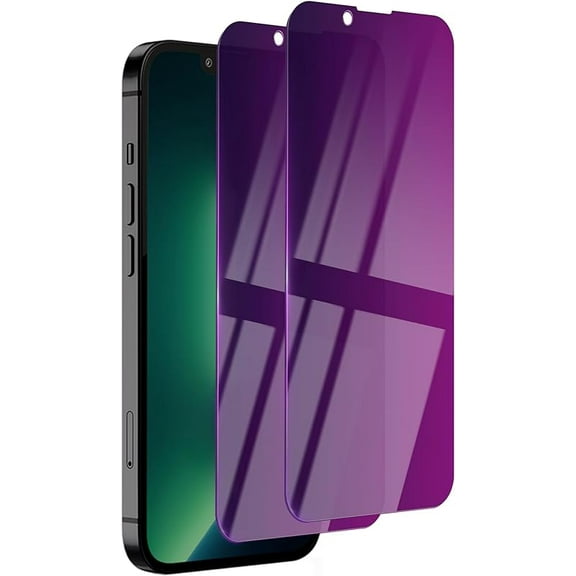 2 Pack Privacy Screen Protector for iPhone 16e 2025 Tempered Glass 6.1inch Private Saver Anti-Spy Anti-Blue Light Eye Protection Anti-Scratch Full Coverage