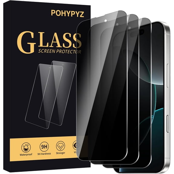 2 Pack Privacy Screen Protector for iPhone 17 Pro Max/16 Pro MaxAnti-Spy Tempered Glass Film, Anti-Scratch, 9H HardnessCompatible phone casesHigh definition
