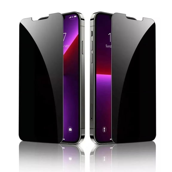 2-Pack Privacy Tempered Glass Screen Protector for iPhone 15 Pro Max, Anti-Spy HD Glass Film, Case Friendly, Scratch Resistant, Easy Installation