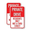 thumbnail image 1 of (2 Pack) Private Drive Sign Private Drive - Residents Only Not A Thru Street | 18" X 24" Heavy-Gauge Aluminum Sign | Rust Free Aluminum, Weather Resistant, Waterproof, Fade Resistant, 1 of 4