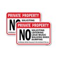 thumbnail image 1 of (2 Pack) Private Property No Loitering Loud Music Walking D | 12" X 18" Heavy-Gauge Aluminum Sign | Rust Free Aluminum, Weather Resistant, Waterproof, Fade Resistant, 2 Pre-drilled, 1 of 4