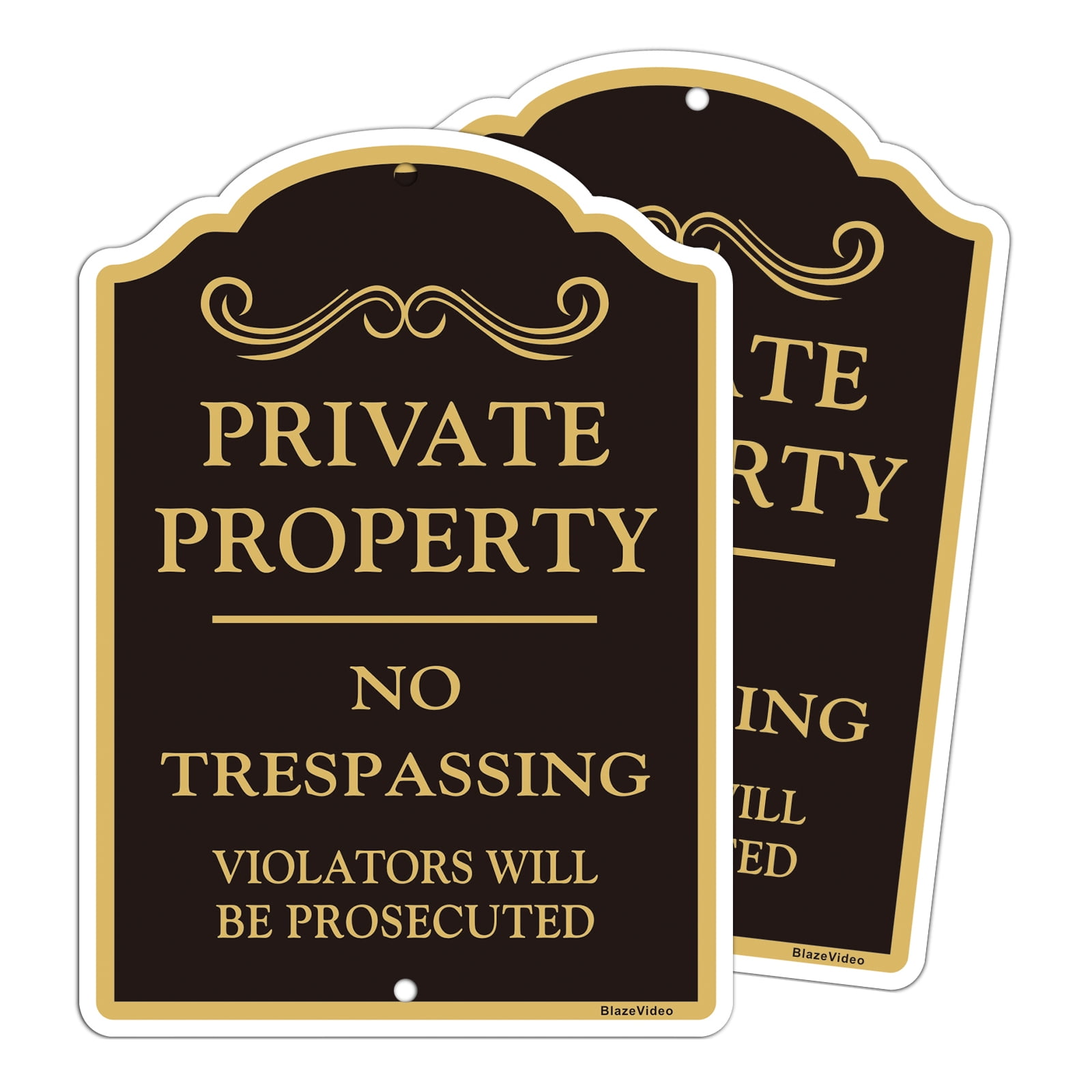 Tin Sign - No Trespassing Violators Will Be Shot Survivors Shot Again Tin Sign e