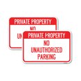 thumbnail image 1 of (2 Pack) Private Property - No Unauthorized Parking | 18" X 24" Heavy-Gauge Aluminum Sign | Rust Free Aluminum, Weather Resistant, Waterproof, Fade Resistant, 2 Pre-drilled Holes, 1 of 4