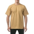 thumbnail image 1 of 2 Pack Pro Club Men's Heavyweight Short Sleeve Crew Neck T-Shirt - Mustard Yellow - XXL, 1 of 1