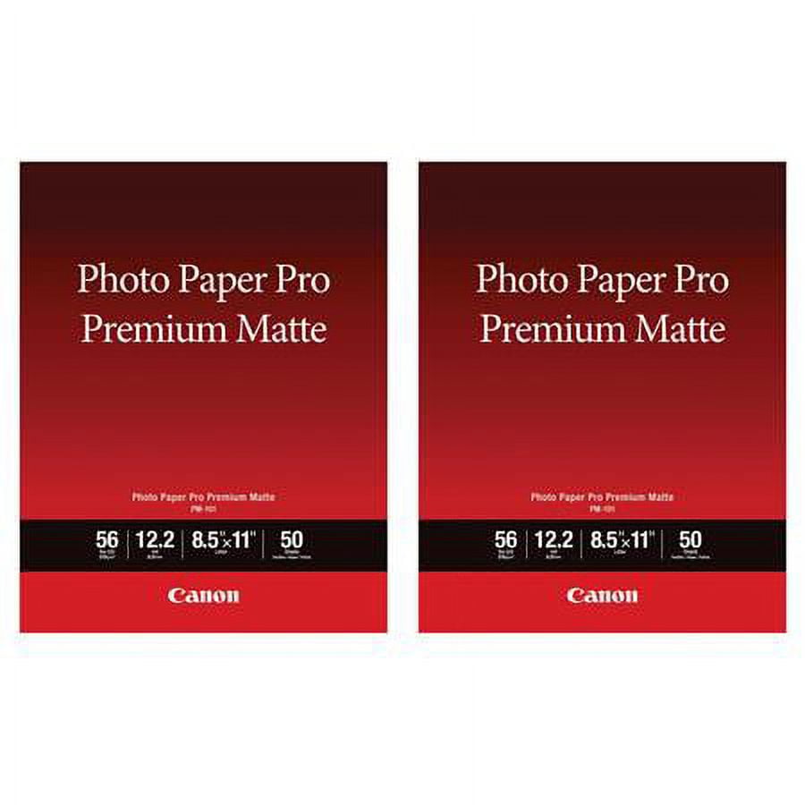 2 Pack Pro Premium Matte PM101 Photo Paper, 8.5x11", 50 Sheets