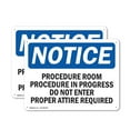 thumbnail image 1 of (2 Pack) Procedure Room Procedure In Progress Do OSHA Notice Sign 24 Inch X 18 Inch Plastic Sign, Weather Resistant, UV Protected for Workplace, Business, and Construction Site, Made in, 1 of 8