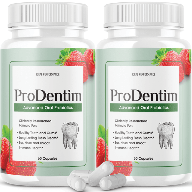 (2 Pack) Prodentim for Gums and Teeth Health Prodentim Dental Formula Prodentim Dental Supplement Pro Dentim Pills (60 Capsules)
