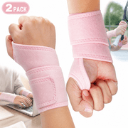 2 Pack Professional Wrist Brace , Carpal Tunnel Wrist Brace , Adjustable Reversible Support for Sports, Tendonitis, Carpal Tunnel & Arthritis Pain Relief