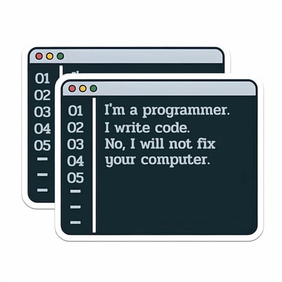 (2 Pack) I'm a Programmer Magnets - Funny Computer Quote - Programmer Humor Magnet - 5" On Longest Side - for Cars, Fridges, Toolboxes - Made in USA - MAG3716