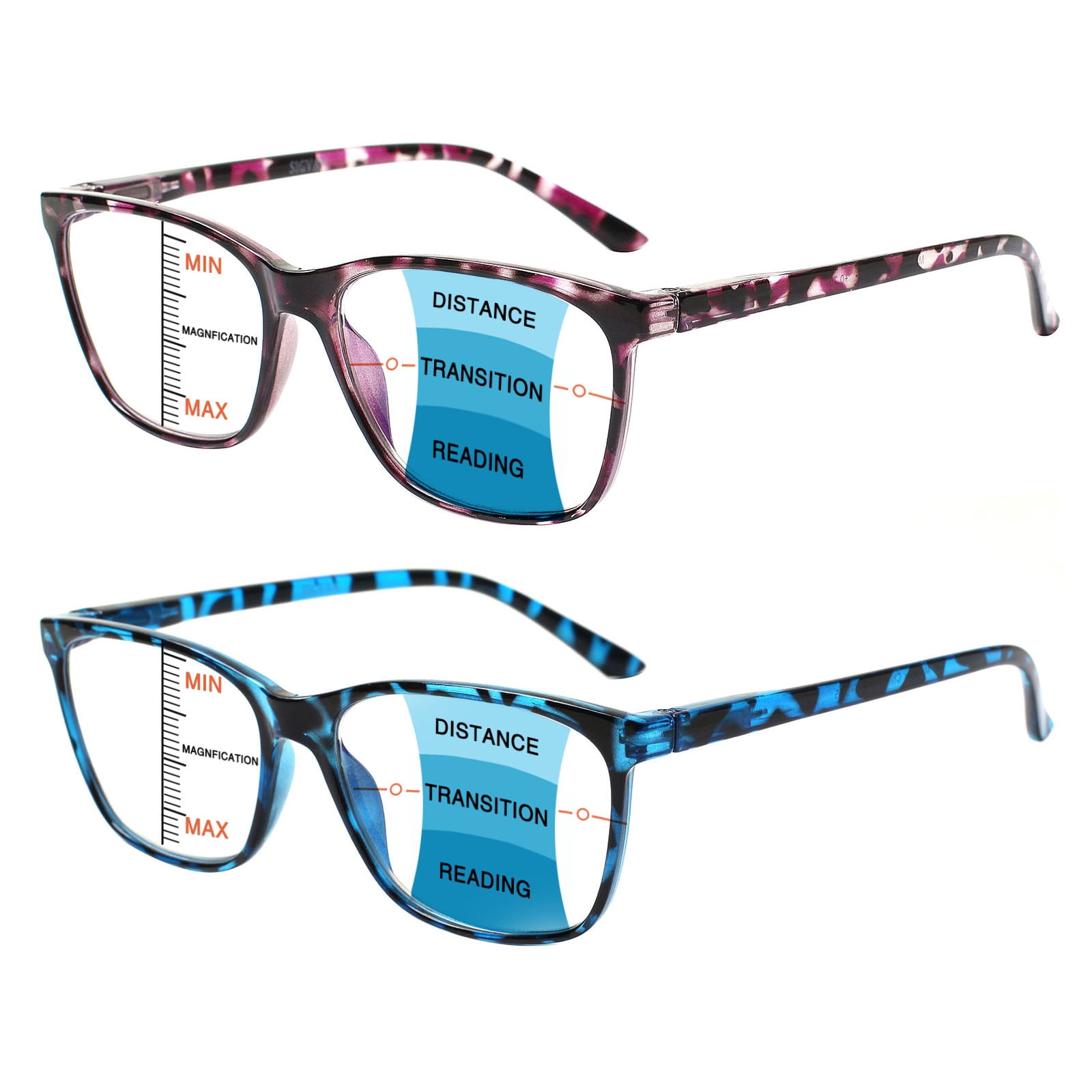 Kerecsen Progressive Multifocal Blue Light Blocking Reading Glasses 2 
