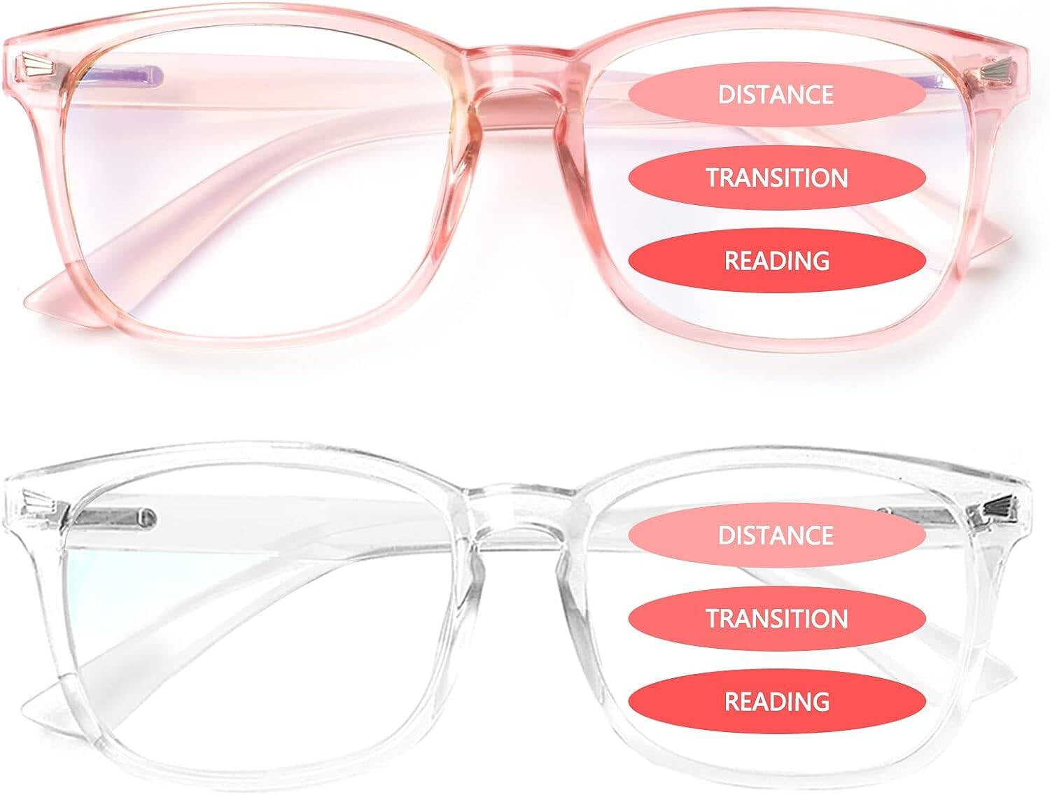 Antong 2-Pack Progressive Multifocal Computer Glasses 2.25 Blue Light ...
