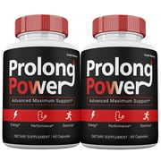 عبوة من 2 كبسولة Prolong Power، مكمل غذائي للرجال بأقصى أداء، كبسولات Prolong Power للرجال، إمداد لمدة شهرين