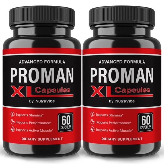 (2 Pack) Proman XL Pills Official PromanXL ME All-Natural Pills for Physical Health & Overall Well-Being, Premium Pastillas for Energy, Vitality & Wellness Support, Proman X L (120 Capsules)