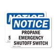 thumbnail image 1 of (2 Pack) Propane Emergency Shutoff Switch OSHA Notice Sign 24 Inch X 18 Inch Vinyl Label Decal Sticker Weather Resistant, UV Protected for Workplace, Business, and Construction Site,, 1 of 7