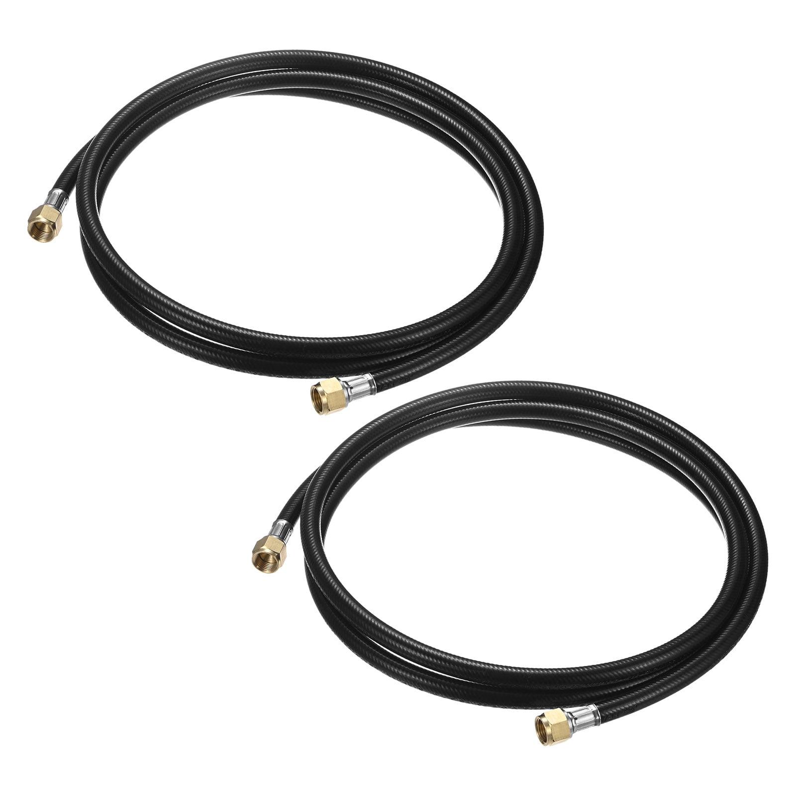 Propane Hose Connector Assembly – 2-Foot 3/8” Female Flare RV Quick Connect Extension For Gas Grill, Heater, Fire Pit, And Stove