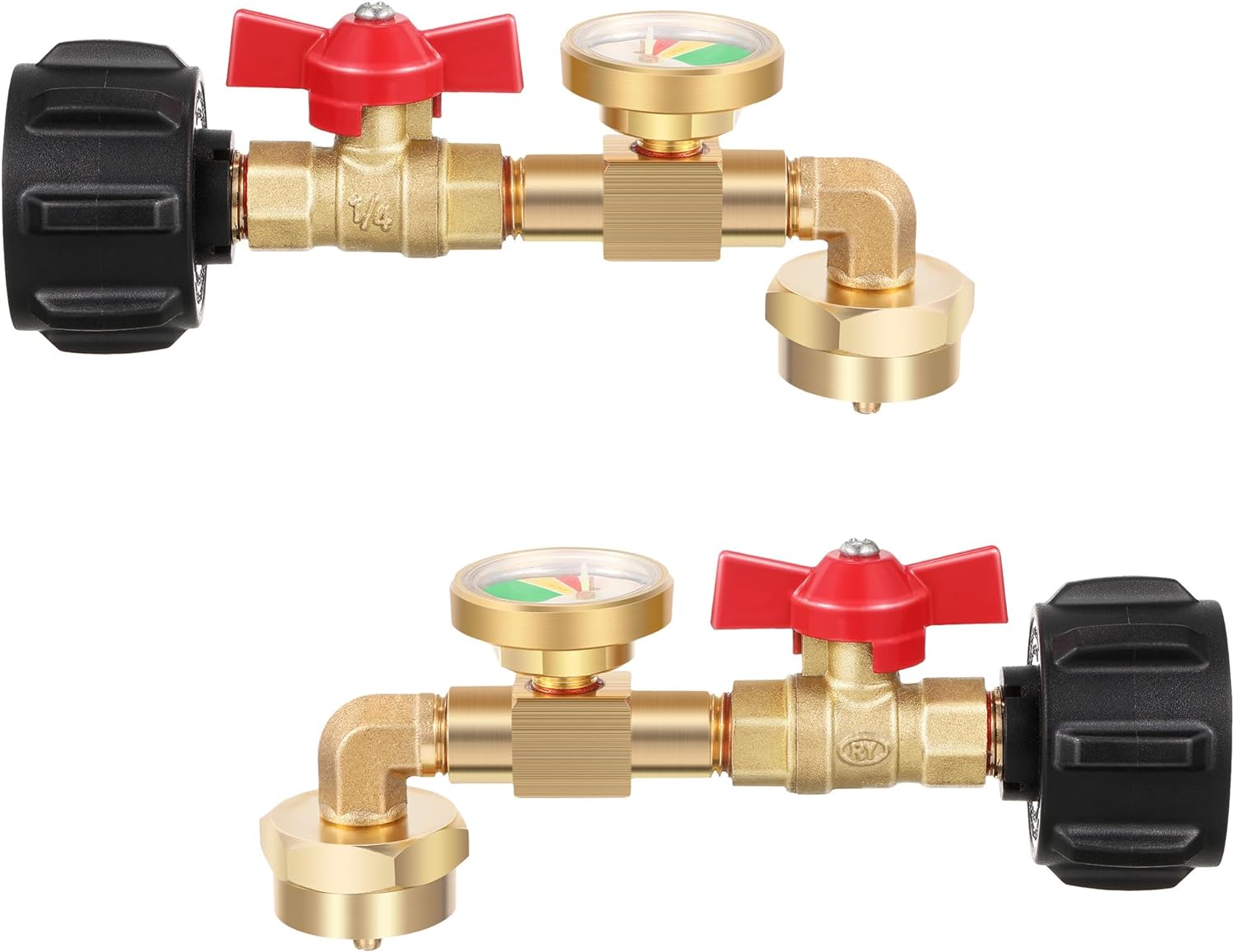 2 Piece Propane Refill Elbow Adapter Gas Line Connector, 2 Pack ...