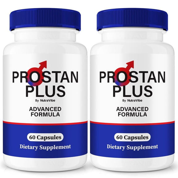 (2 Pack) Prostan Plus - Official ProstanPlus Pills For Prostate Heath, All Natural Formula To Support Control, Energy & Overall Well-Being, Review (120 Capsules)