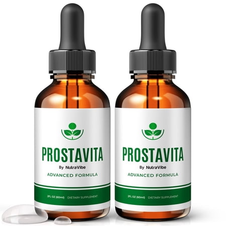 (2 Pack) Prostavita Drops - Official Prostavita Liquid For Prostate Heath, All Natural Formula To Support Control, Energy & Overall Well-Being, Review (60 Servings)