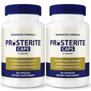 2 Pack Prosterite Caps - Official Prosterite Pills For Prostate Heath, All Natural Formula To Support Control, Energy & Overall Well-Being, Review 120 Capsules