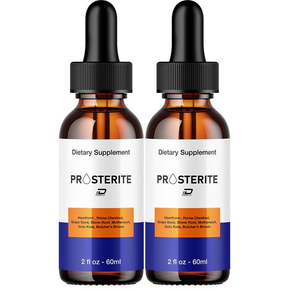 (2 Pack) Prosterite Drops for Prostate Health - Bladder Urinating Issues - Prosterite Supplement, Maximum Strength Prostatine Droppers, 2024 New Improved Formulation (2 Month Supply)