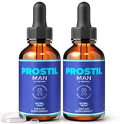 2 Pack ProstilMan Drops - Official Prostil Liquid For Prostate Heath, All Natural Formula To Support Control, Energy & Overall Well-Being, Review 60 Servings