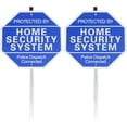 thumbnail image 1 of 2-Pack Protected By Home Security System Signs for Yard - Police Dispatch Connected Warning Sign with Ground Stake, Alarm Signs for Home Security Rust Free 40 mil Reflective Aluminum - UV Protected, 1 of 4
