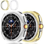 2 Pack Protective Case for Samsung Galaxy Watch 8 Classic 46mm 2025, Hard PC Bumper Cover, Scratch Resistant Shock Absorbing Protector Accessories