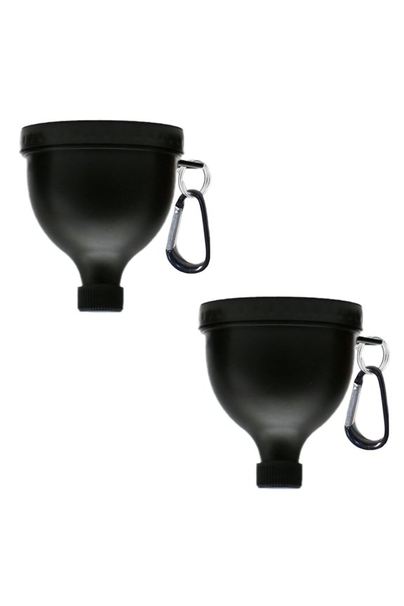 2 Pack Protein Powder Container to Go - Mini Funnel with Keychain and Keyring, Water Bottle Funnel for Shakers (100ml)