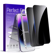 Protescreen 2 Pack Privacy Screen Protector for iPhone 14 ProMax 6.7, True 28  Anti-Spy, 9H Hardness Shatterproof Tempered Glass, Easy to Install, Bubble-Free