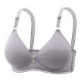 (2Pack) Puawkoer Women Sexy Lace Back Womens Bras Comfortable Front Closure Button Shaping Cup