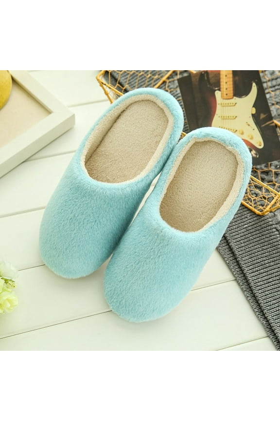 (2-Pack) Puawkoer Women Warm Home Soft Microwave Slippers for Women Slippers indoors - Winter Bubble Slippers for Women Floor Bedroom Shoes Slippers Womens Slipper for Women S