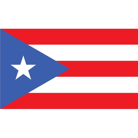 2-Pack Puerto Rico Flag Decal Sticker | 5-Inches By 3-Inches | Vinyl Sticker | PD513