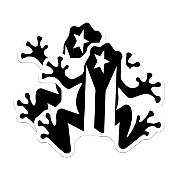 (2 Pack) Puerto Rico Frog Magnets - Coqui Rican Symbol - Island Pride Decor- 5" On Longest Side - Sticks to Smooth Flat Surfaces - Made in USA