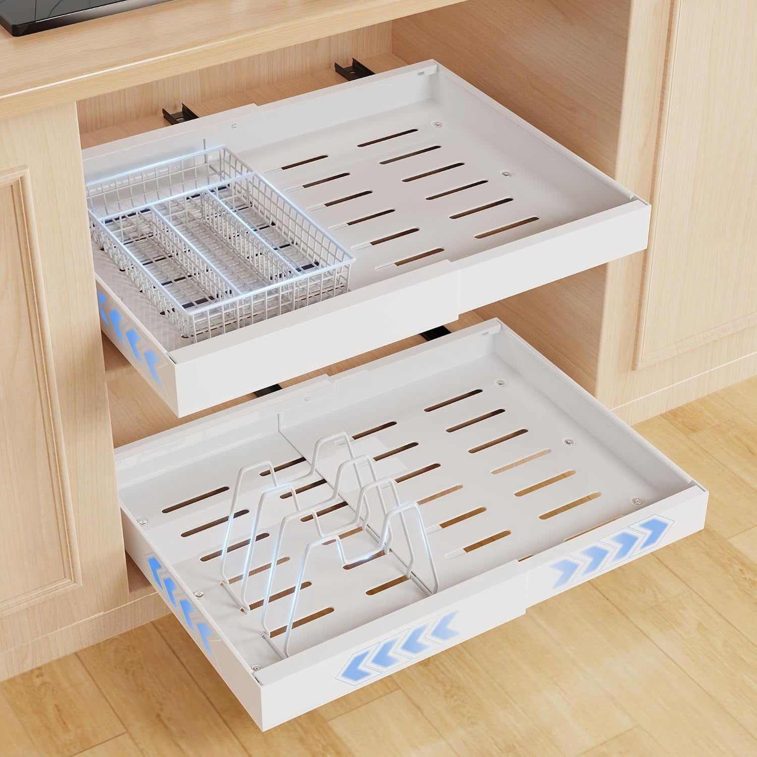 2 Pack Pull Out Cabinet Organizer, 21