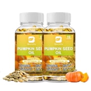 2 PackPumpkin Seed Oil Capsules 2,000mg/serving - Pumpkin Seed Oil Supplement for Hair Growth, Youthful Skin, Prostate Health, Urinary Tract Support