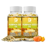 (2 Pack)Pumpkin Seed Oil Capsules (2,000mg/serving) - Pumpkin Seed Oil Supplement for Hair Growth, Youthful Skin, Prostate Health, Urinary Tract Support