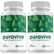 2 Pack Puravive Extra Strength Pills - Official - Keto Puravive Advanced Formula Raspberry Ketone Dietary Support Supplement PureViva Men Women 120 Capsules